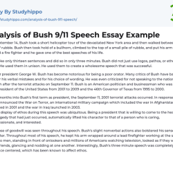 Bush 911 speech rhetorical analysis