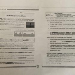 Student exploration waves answer key