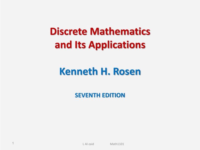 Kenneth h rosen discrete mathematics and its applications 7th edition